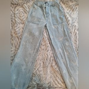 Simple Society Butterfly Print high rise jeans